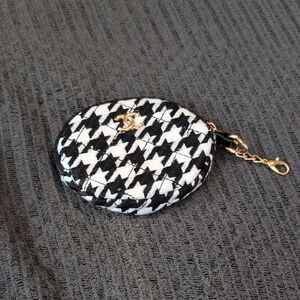 Designer Round Tweed Coin Purse